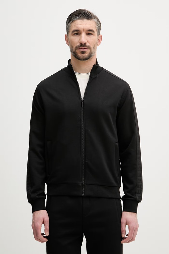 Karl Lagerfeld bluza rozpinana męska z wiskozy czarny 562901.705015