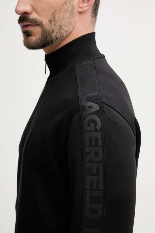 Karl Lagerfeld bluza rozpinana męska z wiskozy 562901.705015 czarny