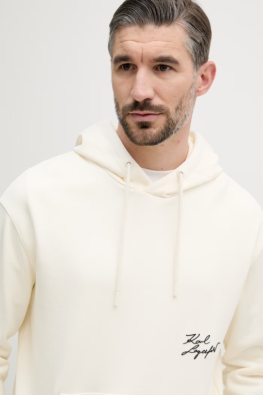 Karl Lagerfeld hanorac cu glugă pentru bărbați bej 562900.705114