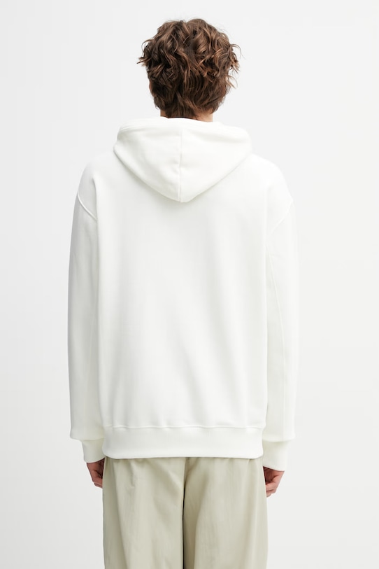 Odzież New Balance Made in USA bluza z kapturem bawełniana męska MT43546SST beżowy