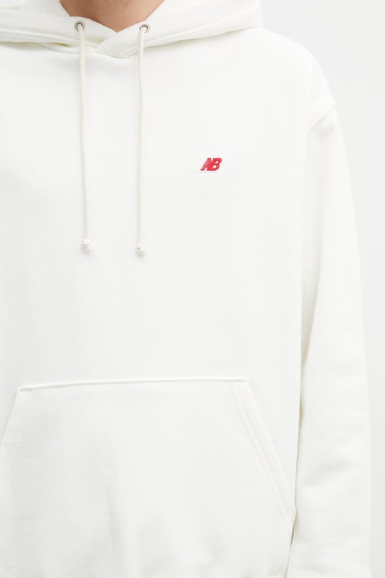 New Balance Made in USA bluza z kapturem bawełniana męska beżowy MT43546SST