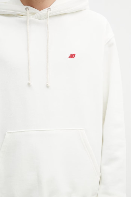 New Balance Made in USA bluza z kapturem bawełniana męska beżowy MT43546SST