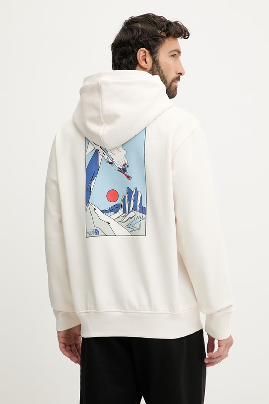 The North Face bluza MOUNTAIN CELEBRATION z kapturem beżowy NF0A8GB9QLI1