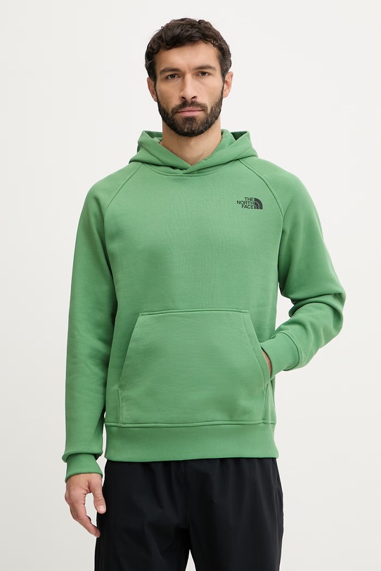 The North Face bluza Raglan Redbox z kapturem zielony NF0A89F9G571