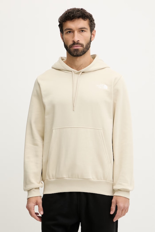 Суичър The North Face Simple Dome с качулка бежов NF0A89FCDOM1