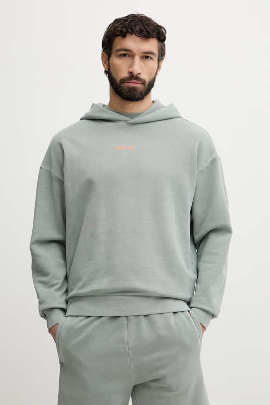 BOGNER Fire+Ice bluza z kapturem męska bawełniana ILAY zielony 84499609