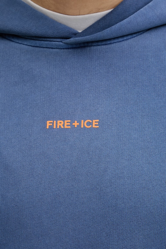 BOGNER Fire+Ice bluza z kapturem męska bawełniana ILAY 84499609 niebieski