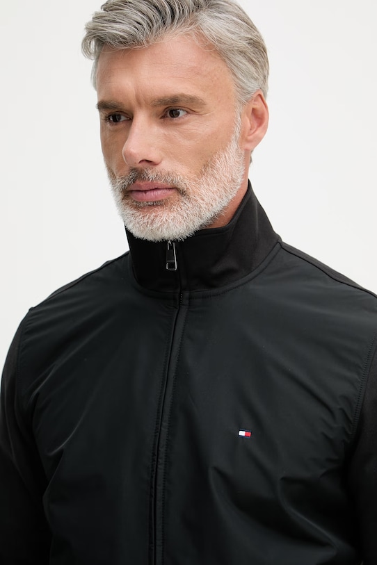 Ρούχα Tommy Hilfiger μεταβατικό μπουφάν ανδρικό MW0MW41758 μαύρο