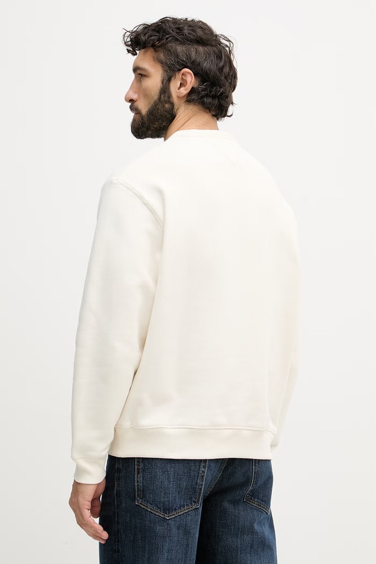 Ρούχα Tommy Hilfiger μπλούζα ανδρική βαμβακερή MW0MW42479 μπεζ