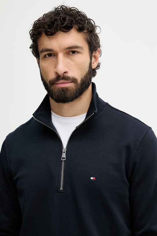 Tommy Hilfiger Felpa da uomo in cotone blu navy MW0MW43115
