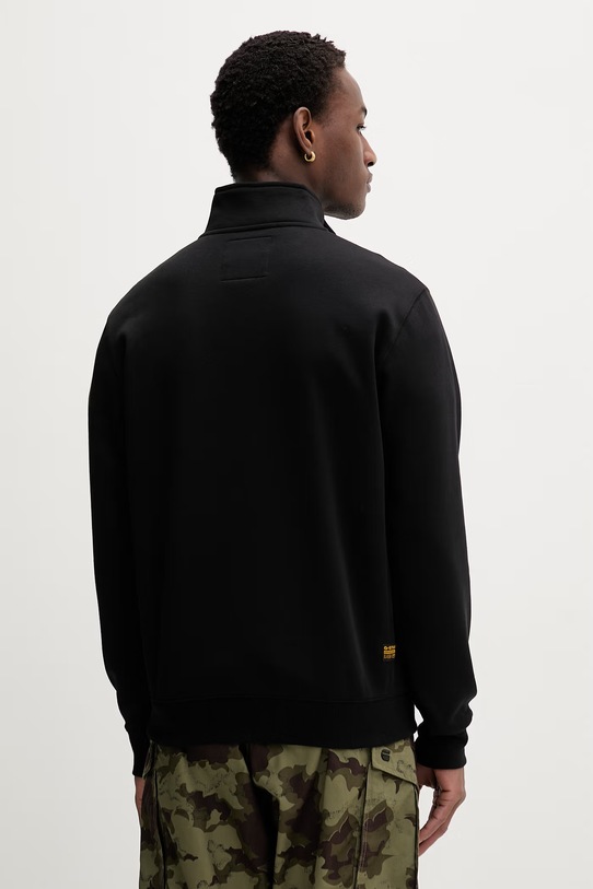 Odzież G-Star bluza rozpinana męska z bawełny Premium core track D29292.C235 czarny