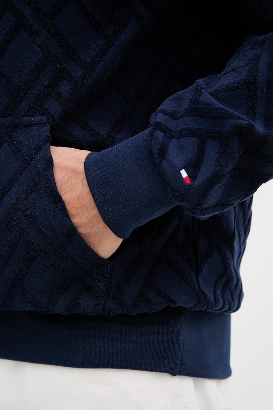 Tommy Hilfiger mikina s kapucňou pánska bavlnená SUMMER MW0MW42472 tmavomodrá