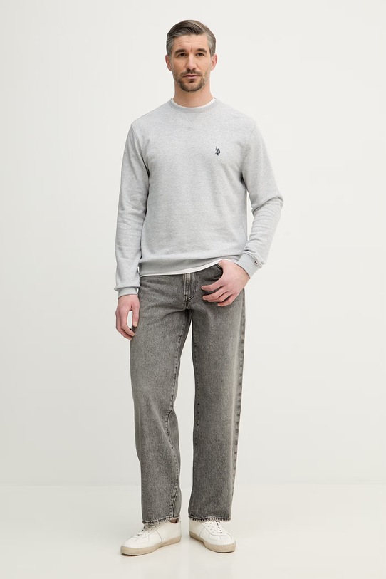 U.S. Polo Assn. bluza DHM LB CREW MUP3356 szary SS26