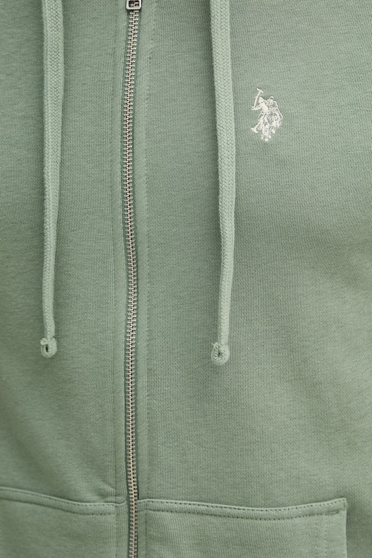 Βαμβακερή μπλούζα U.S. Polo Assn. DHM LB MUP4413 πράσινο