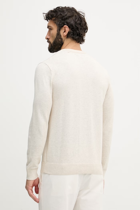 Oblečenie U.S. Polo Assn. pánsky bavlnený sveter DHM KNIT MUP4551 béžová