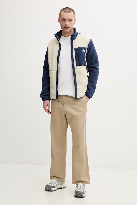 The North Face bluza rozpinana męska polarowa Yumiori NF0A883RPHC1 beżowy SS26