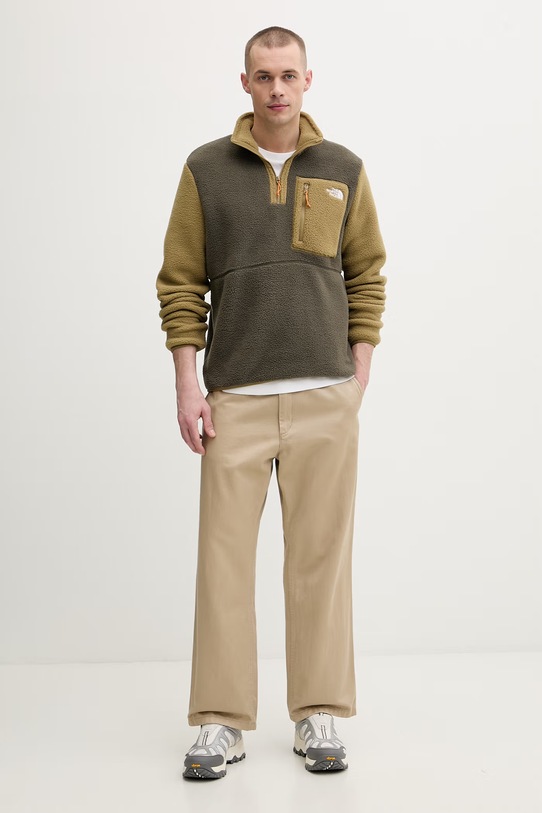 The North Face bluza męska polarowa Yumiori NF0A883SPHG1 zielony SS26