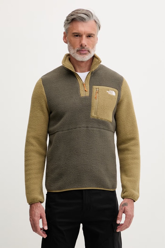 The North Face Yumiori mikina fleecová pánská zelená NF0A883SPHG1