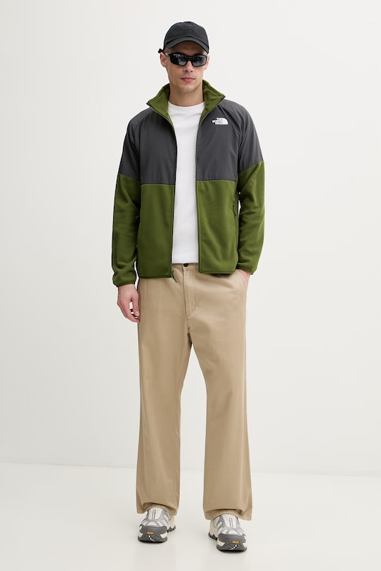 The North Face bluza rozpinana męska polarowa Glacier Heavyweight NF0A89JGM6D1 zielony SS26