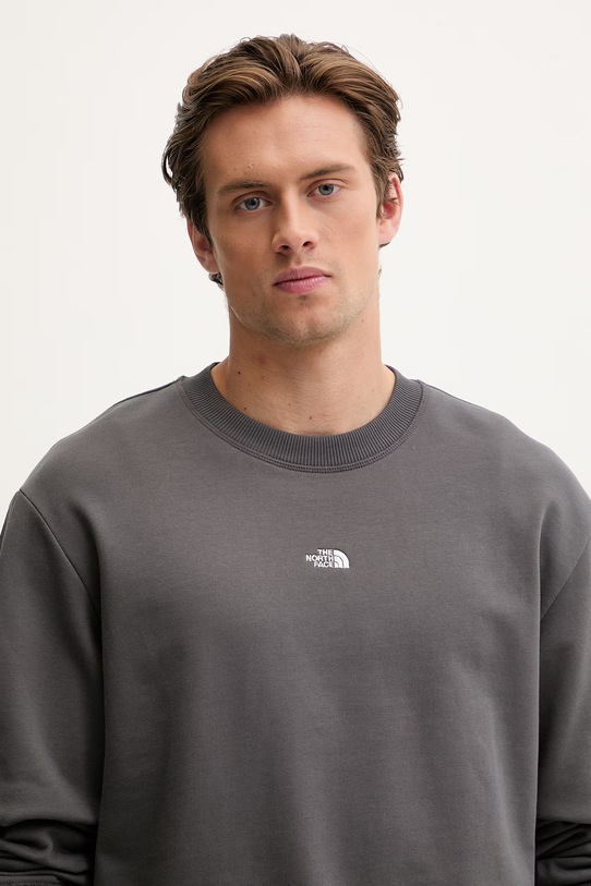 The North Face mikina pánska bavlnená Essential Light sivá NF0A8GQCRHI1