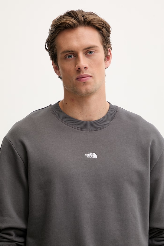 The North Face mikina pánska bavlnená Essential Light sivá NF0A8GQCRHI1