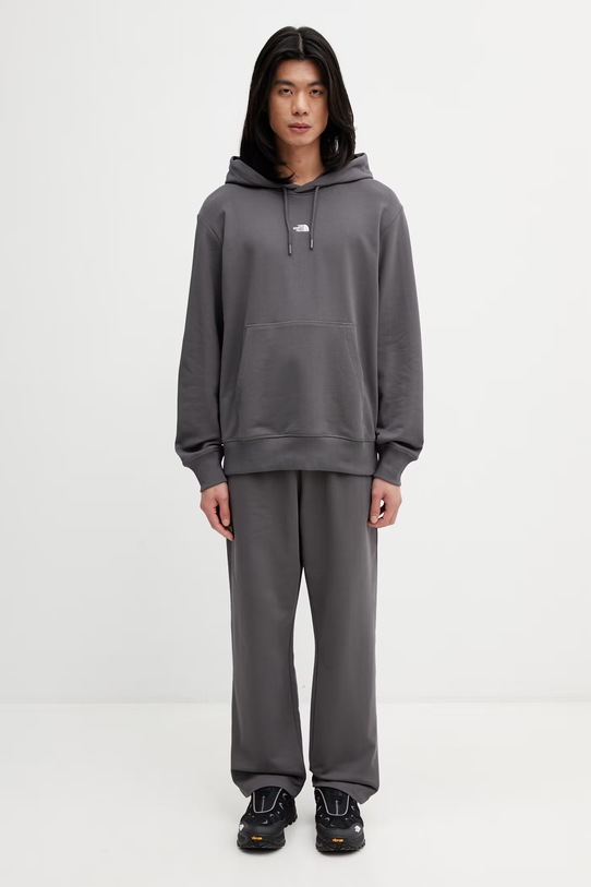 The North Face Essential Light bluza z kapturem bawełniana męska NF0A8GQDRHI1 szary