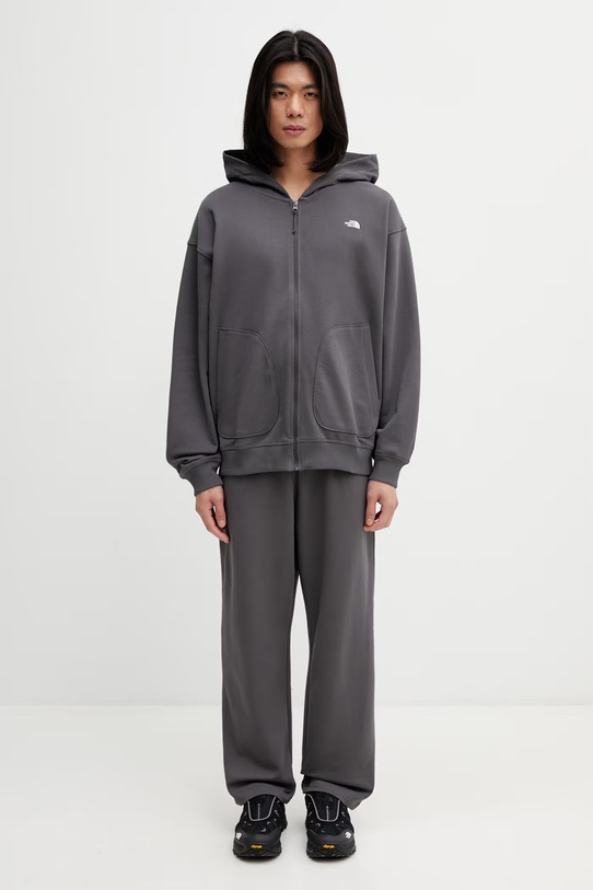 The North Face Essential Oversize bluza bawełniana męska NF0A8GQGRHI1 szary