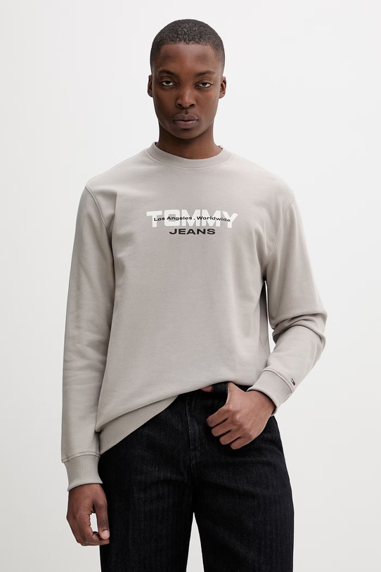 Tommy Jeans bluza męska bawełniana beżowy DM0DM22682