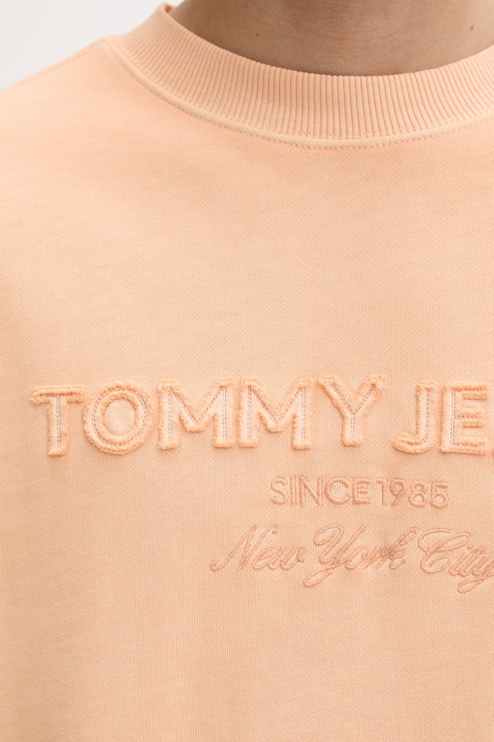 Tommy Jeans bluza męska z bawełny DM0DM22714 pomarańczowy