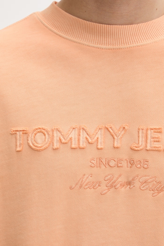 Tommy Jeans pánska mikina z bavlny DM0DM22714 oranžová
