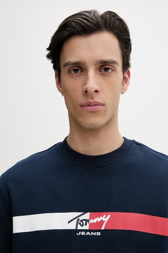 Tommy Jeans bluza męska bawełniana granatowy DM0DM23019