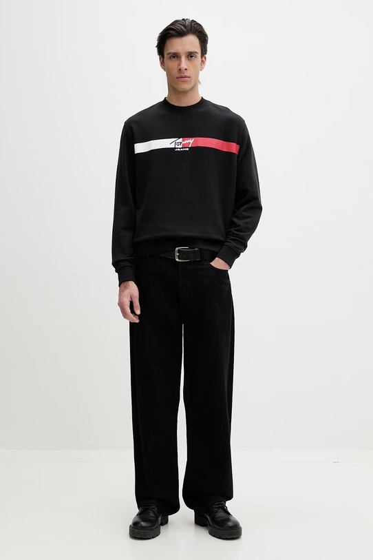 Tommy Jeans bluza męska bawełniana DM0DM23019 czarny SS26