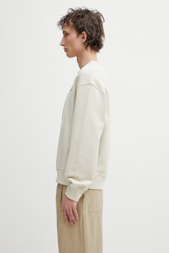 Maison Kitsuné Handwriting bluza bawełniana męska MM00315KM0341 beżowy SS26