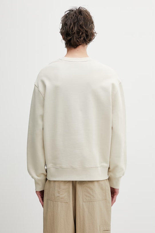 Odzież Maison Kitsuné Handwriting bluza bawełniana męska MM00315KM0341 beżowy