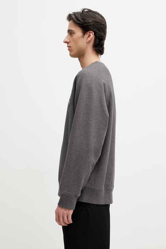 Maison Kitsuné Fox Head Men's cotton oversized sweatshirt PM00306KM0340 gray SS26