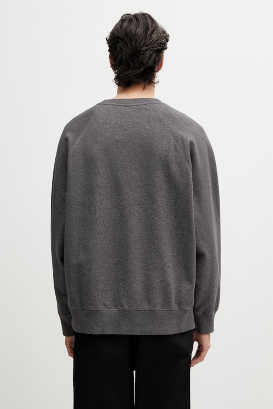 Clothing Maison Kitsuné Fox Head Men's cotton oversized sweatshirt PM00306KM0340 gray