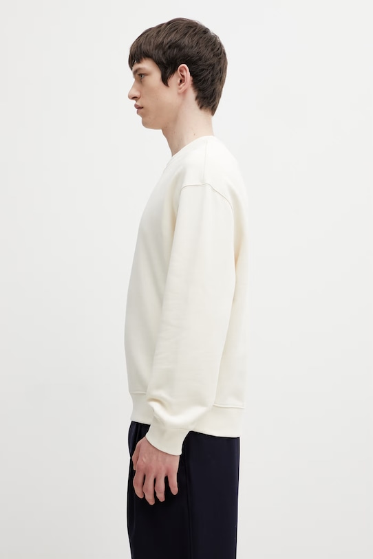 Maison Kitsuné bluza bawełniana męska QM00300KM0341 beżowy SS26