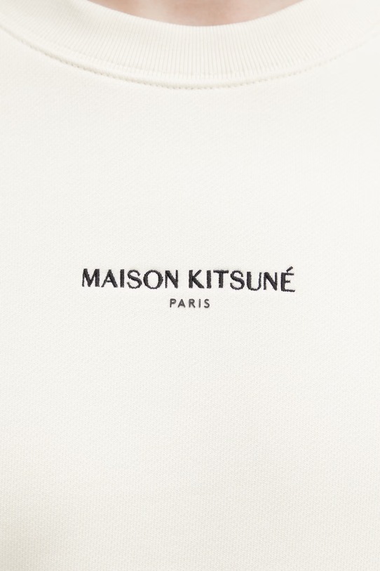 Maison Kitsuné bluza bawełniana męska beżowy QM00300KM0341