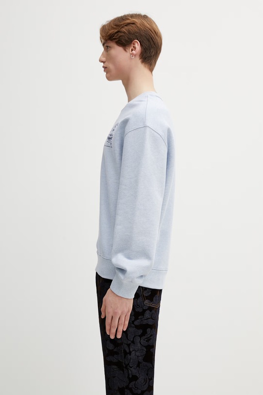 Maison Kitsuné bluza bawełniana Place de la Concorde QM00311KM0341 niebieski SS26