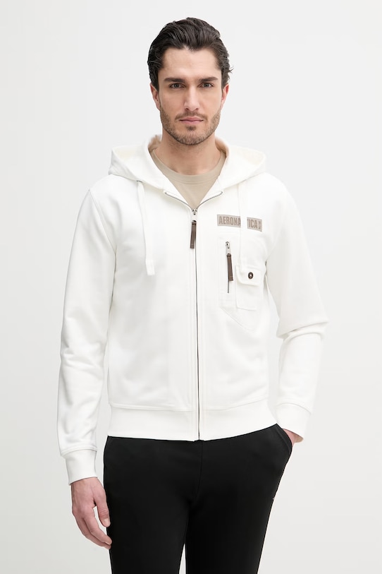 Aeronautica Militare bluza bawełniana bawełna biały FE2100UF00679