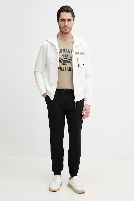 Aeronautica Militare bluza bawełniana FE2100UF00679 biały SS26