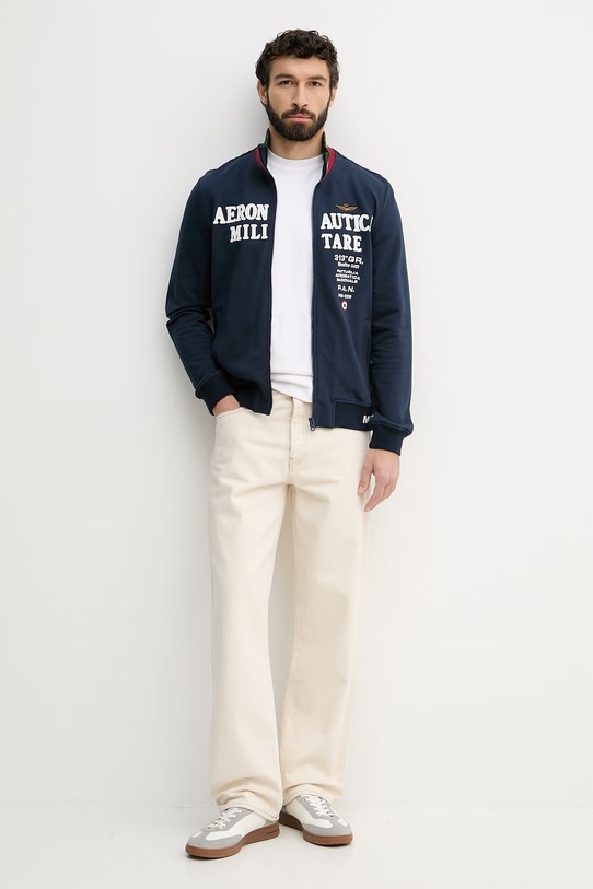 Aeronautica Militare bluza rozpinana męska FE2105UF00683 granatowy SS26