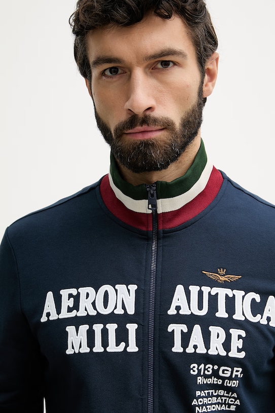 Aeronautica Militare bluza rozpinana męska granatowy FE2105UF00683
