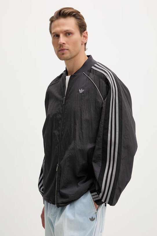 adidas Originals mikina na zips pánska čierna KX4831