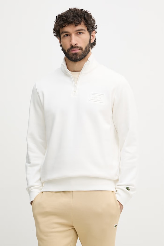 Lacoste mikina pánská bavlněná bílá SH0784