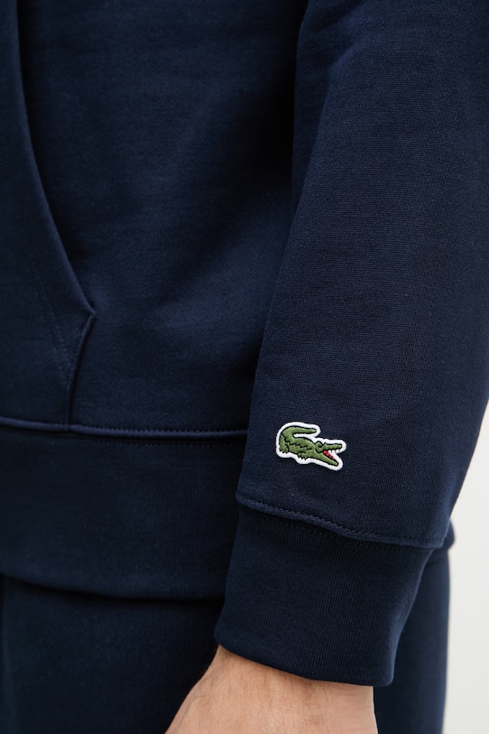 Lacoste bluza z kapturem męska bawełniana SH0785 granatowy