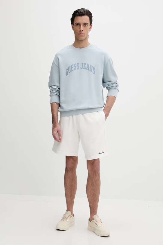 Guess Jeans bluza męska bawełniana M6GQA6.KCPR1 niebieski SS26