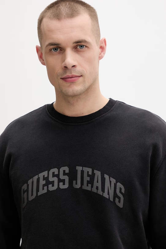Guess Jeans hanorac męski din bumbac negru M6GQA6.KCPR1