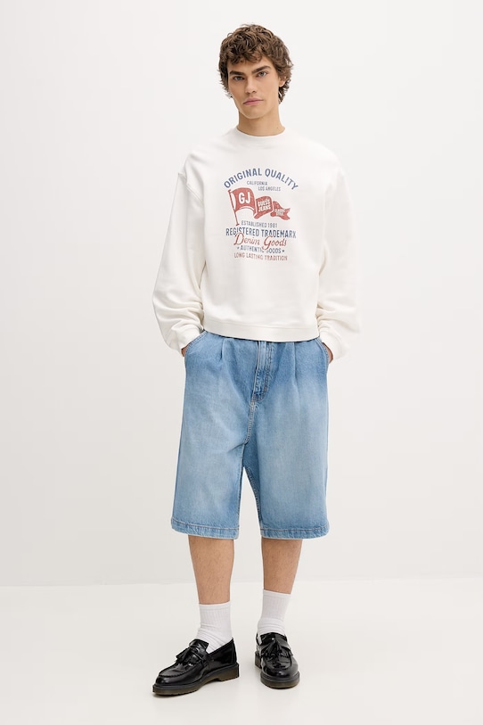 Guess Jeans bluza męska bawełniana M6GQA7.KCPR1 beżowy SS26