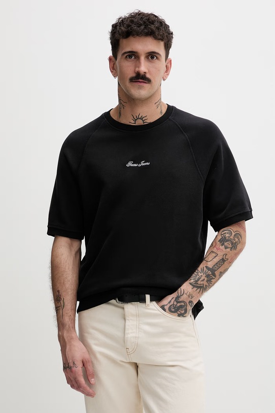 Guess Jeans bluza męska bawełniana czarny M6GQB2.KCPR1